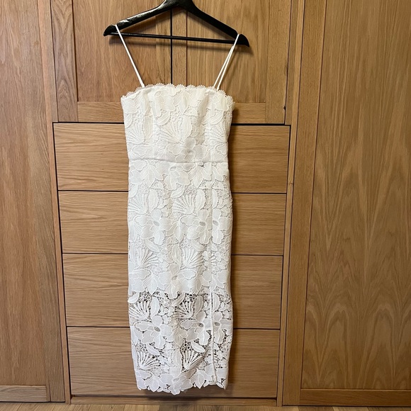 Vineyard Vines Embroidered Lace Strapless Midi Dress White 0 NWT Bridal Derby - Picture 1 of 7